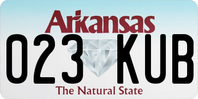 AR license plate 023KUB