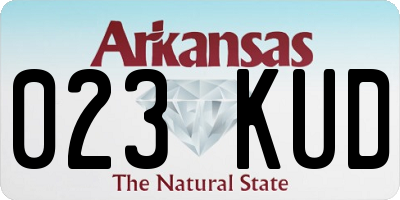 AR license plate 023KUD