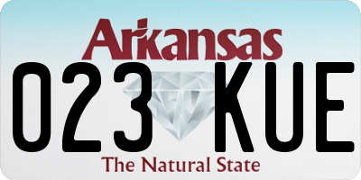 AR license plate 023KUE