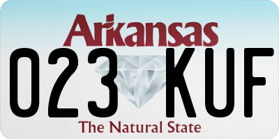 AR license plate 023KUF