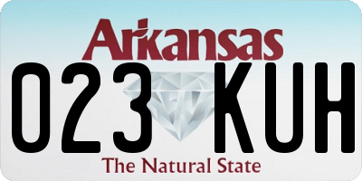 AR license plate 023KUH