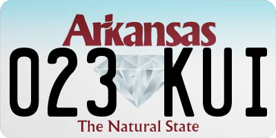 AR license plate 023KUI
