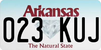 AR license plate 023KUJ