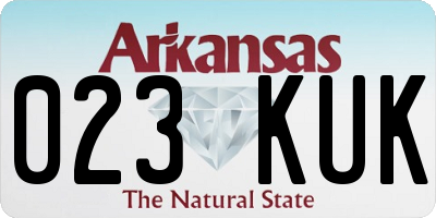 AR license plate 023KUK