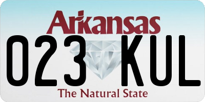 AR license plate 023KUL