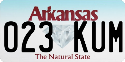 AR license plate 023KUM
