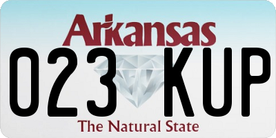 AR license plate 023KUP