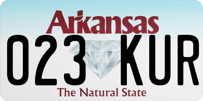 AR license plate 023KUR