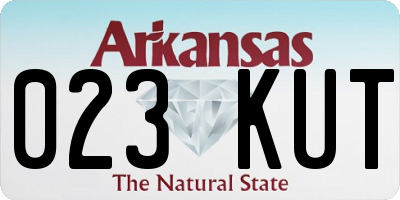 AR license plate 023KUT