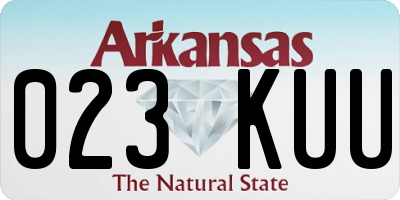 AR license plate 023KUU
