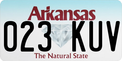 AR license plate 023KUV