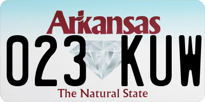 AR license plate 023KUW