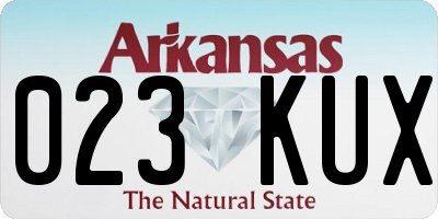 AR license plate 023KUX