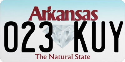 AR license plate 023KUY