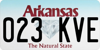 AR license plate 023KVE