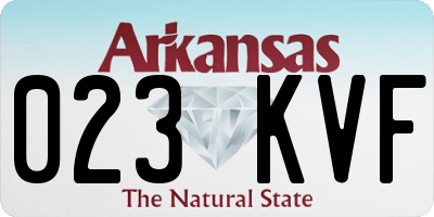 AR license plate 023KVF