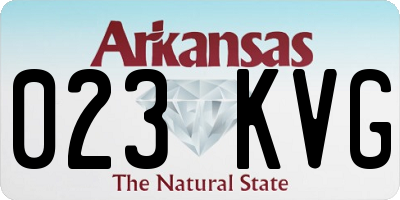 AR license plate 023KVG