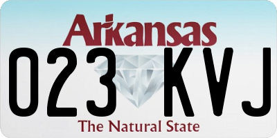 AR license plate 023KVJ
