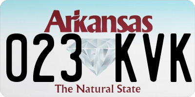 AR license plate 023KVK