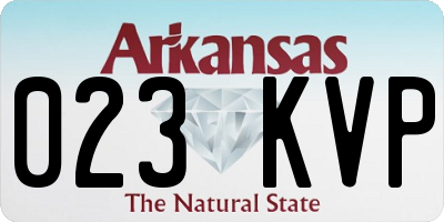 AR license plate 023KVP