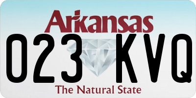 AR license plate 023KVQ