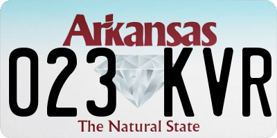 AR license plate 023KVR