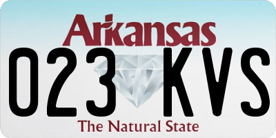 AR license plate 023KVS