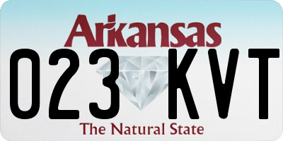 AR license plate 023KVT