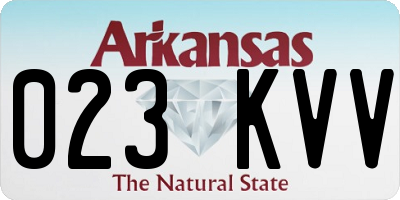 AR license plate 023KVV