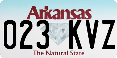 AR license plate 023KVZ