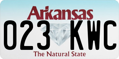 AR license plate 023KWC