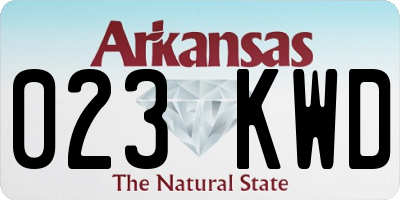 AR license plate 023KWD