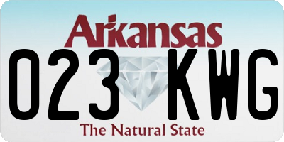 AR license plate 023KWG