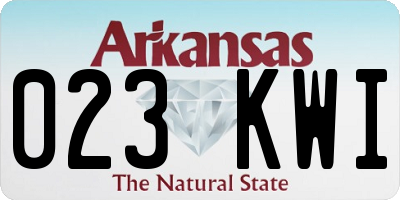 AR license plate 023KWI