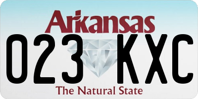 AR license plate 023KXC