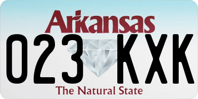 AR license plate 023KXK