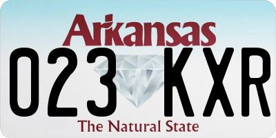 AR license plate 023KXR
