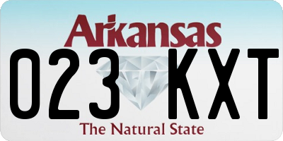 AR license plate 023KXT