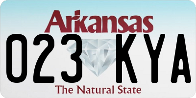 AR license plate 023KYA