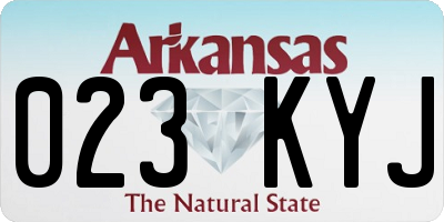 AR license plate 023KYJ