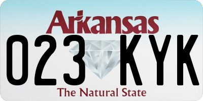 AR license plate 023KYK