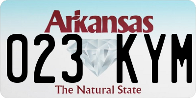 AR license plate 023KYM