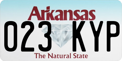 AR license plate 023KYP
