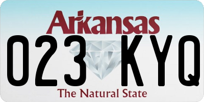 AR license plate 023KYQ