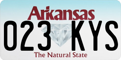 AR license plate 023KYS
