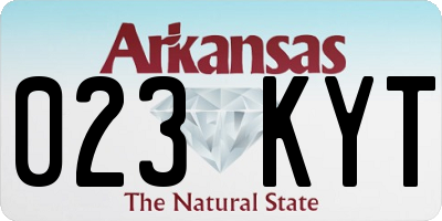 AR license plate 023KYT