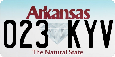 AR license plate 023KYV