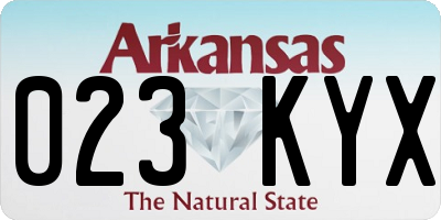 AR license plate 023KYX