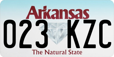 AR license plate 023KZC