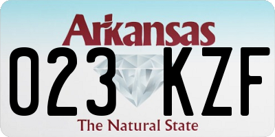 AR license plate 023KZF